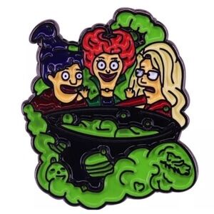 Sanderson Witches Sisters Villainous Bob's Family Mash Up Enamel Pin, Halloween